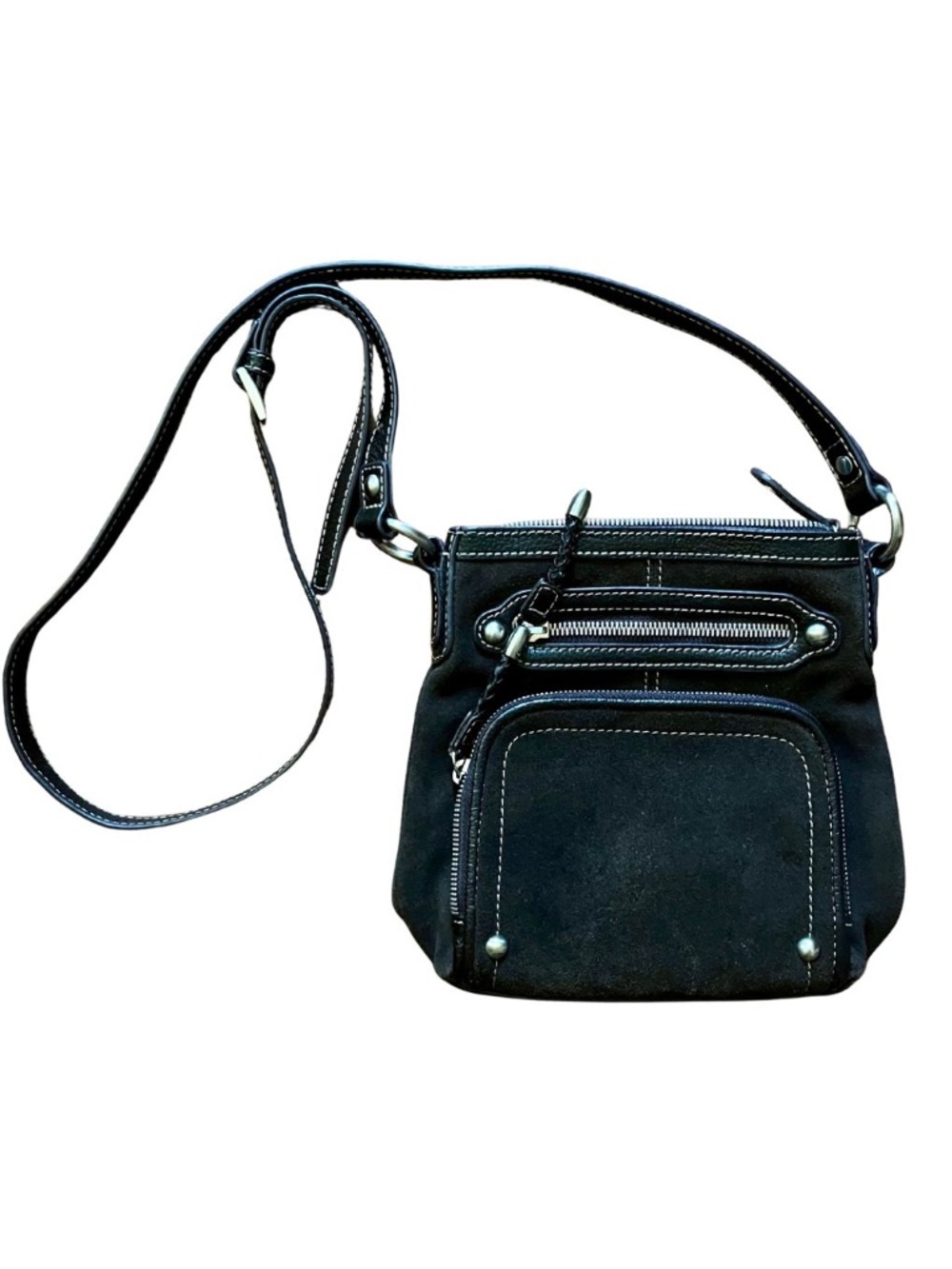 NWOT Dark Brown Leather Purse Crossbody Shoulder Strap Small Classic Old Money